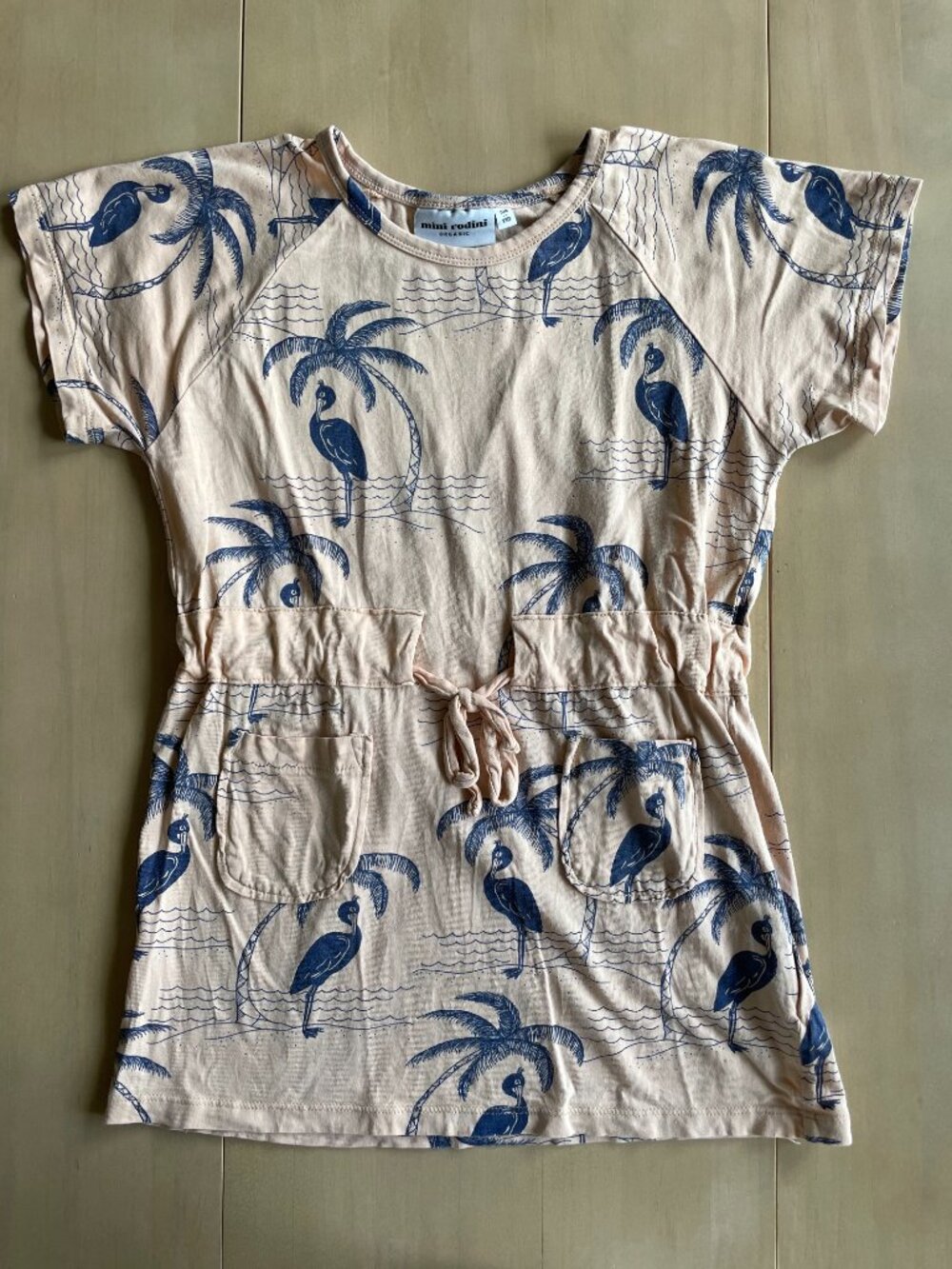 Mini Rodini 100% Organic Cotton‎ Tropical Bird Dress Coverup - Size 3-5 Years - Picture 2 of 9